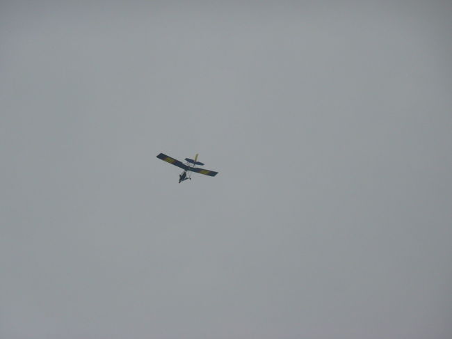 この日はずっとこのセスナ（？）が飛んでいました。<br />琵琶湖の上を気持ち良さそうです。