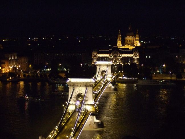 丘の上から見たくさり橋。