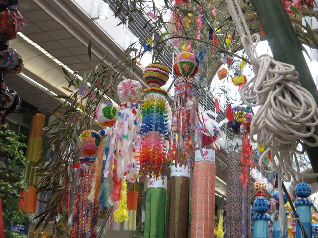 小さな七夕飾りも。