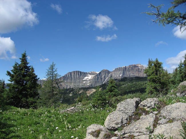 向こうには餃子のようなしわしわの山が見えます。