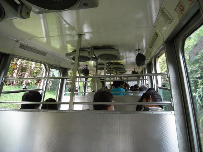 ケーブルカーの中はこんな感じです。