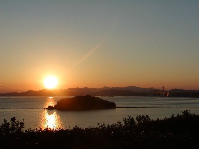 淡路島から見た夕陽