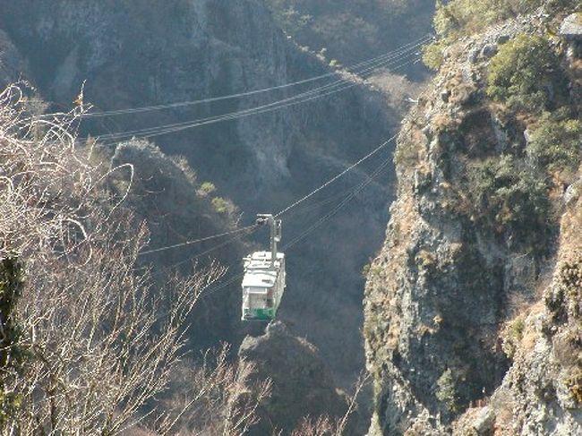 小豆島　寒霞渓へ登るロープウエー