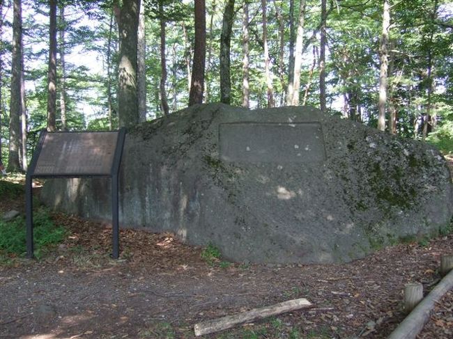 昭和18年9月5日に山津波で押し上げられた岩