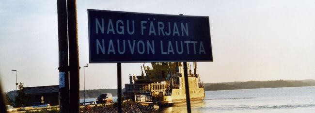 Turkuから約45ｋｍでLauttaの乗り場へ。もちろん無料！