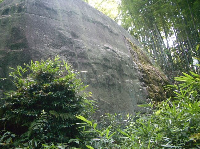 ■想い出さがし奈良１１５０ｋｍの旅<br /><br />●益田の岩船<br />　急な山道(道と言うより山水が掘った跡です)を登りきったあとですが、暑すぎます。<br />　しんどいです。 (;´・`)> ふぅ