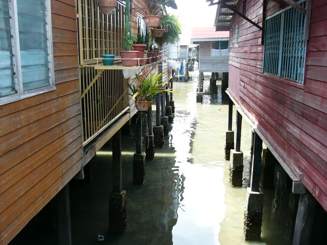 実はここは水上村なんです。この家はみんな海の上に建てられています。その理由は税金がかからないから。といっても、住民は貧しいわけじゃなくて、けっこう余裕がある方みたいで。家には、電気も通っているし、電化製品もあります。