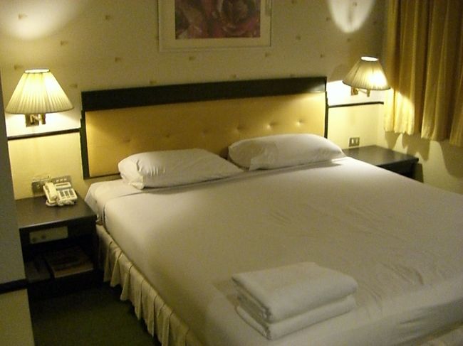ホテルの部屋☆<br /><br />ベッドです◎今回はトカゲとかゴキがでなくて<br /><br />快適だった◎