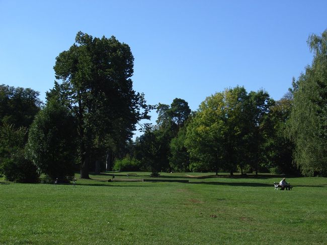 【ゲデレー城】の裏庭。<br />広すぎて、終わりが見えません。。<br />エリザベートはここで狩りを楽しんだようです。