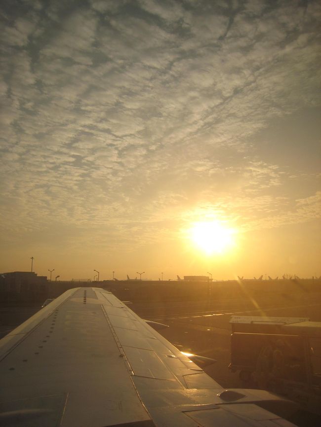 ＪＬ３９４５便。<br />朝６時２０分朝早い分、景色もいいです！