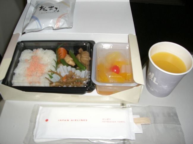 機内食〜☆<br /><br />こんなお弁当みたいのより、トレーにのってるやつの<br /><br />方がよかった！！