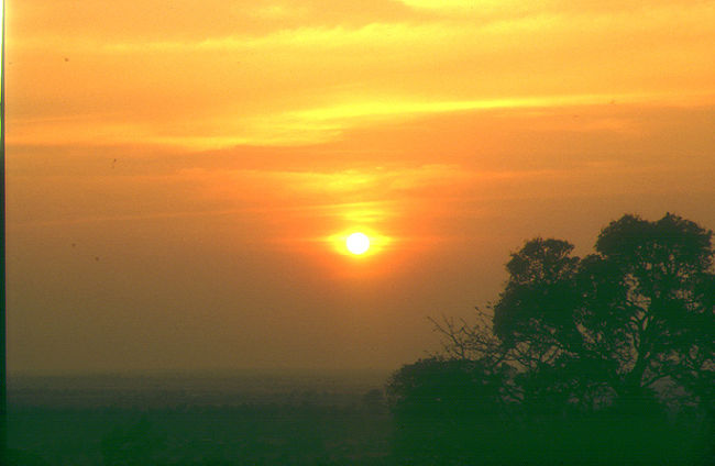 定番の夕日です。