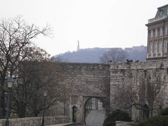 王宮内部<br />遠くに見えるのは、ゲッレールトの丘