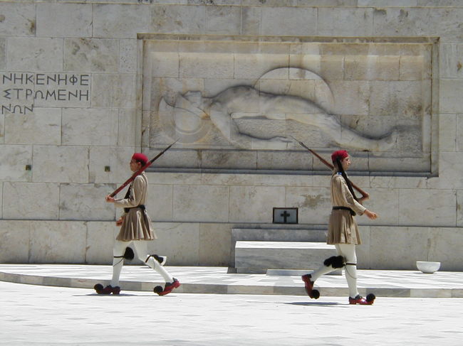 有名な交代の儀式です。