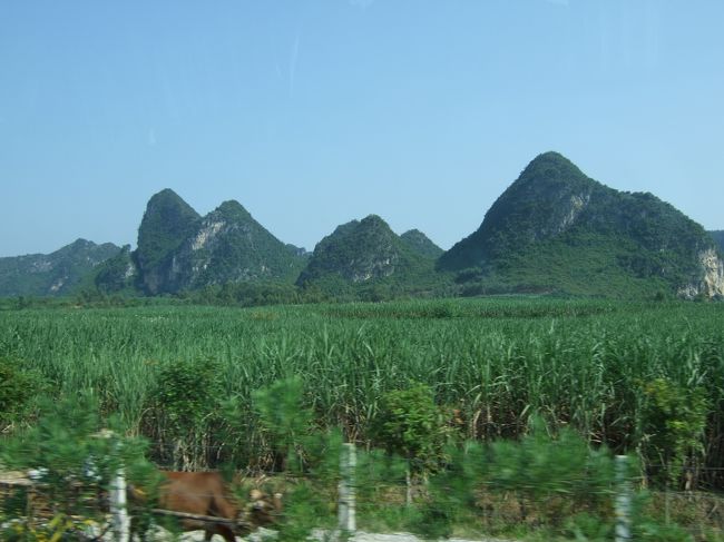 国境までは石灰の大地が続きます。
