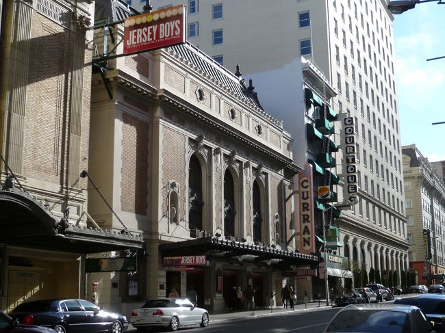 夜はCURRAN THEATREでミュージカル「JERSEY BOYS」観劇。<br />かつて、ビルボードを賑わせたグループ「The Four Seasons」のサクセスストーリー。大盛り上がりでした。