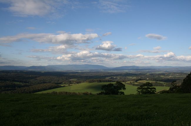 ステイ先から約20分ドライブして眺めの良い丘へ。