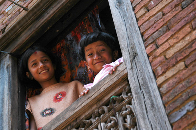 バネパにて。<br />窓からご挨拶。