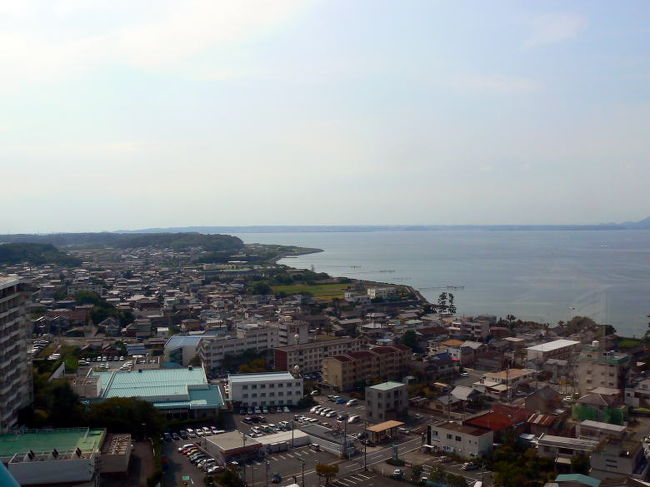 約８０メートルの高さから湖西方向の眺め