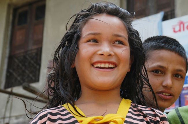 ティカ・バイラブの村の子供。<br />このこは顔立ちが少し白人のよう。