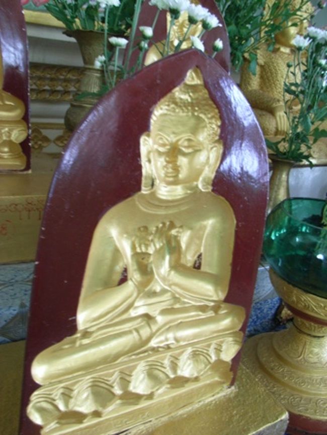 A carved Buddha