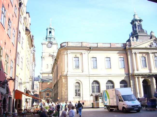 左奥に見えるのが、大聖堂。<br />右に見えるのは、ノーベル博物館。