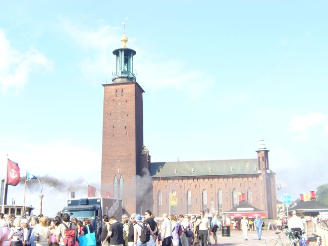 ノーベル賞の授賞式が行われる有名な市庁舎です。