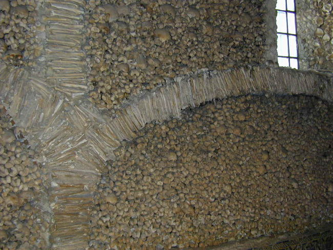 人骨の壁です。