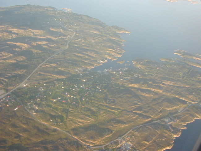 スカンジナビア半島を上空から眺めたところです。