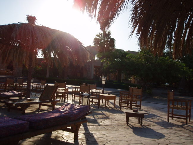 ホテルの中庭。