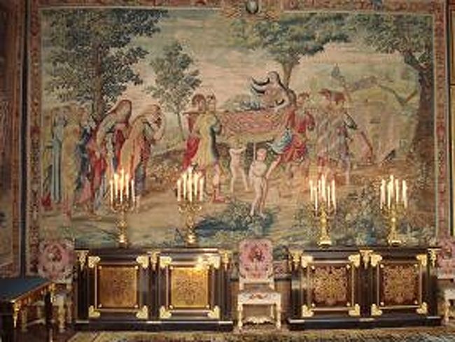 えっと〜確か、ゴブラン織り…？<br /><br />１?織るのに1年かかるとか。というと何年かかってるんでしょうコレ?