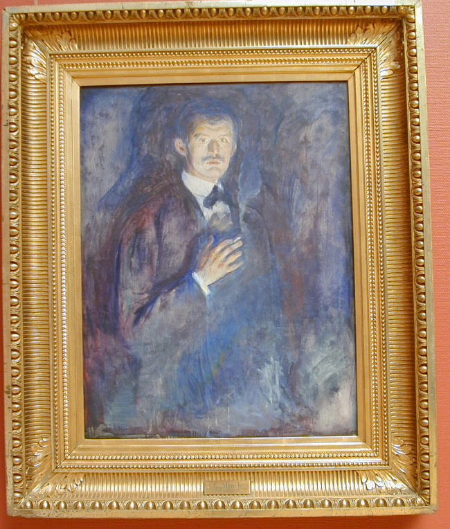 ムンクの「自画像」です。