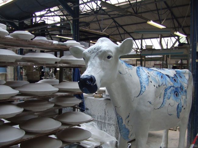 こちらはデルフトにあるデルフト焼きの工房です。