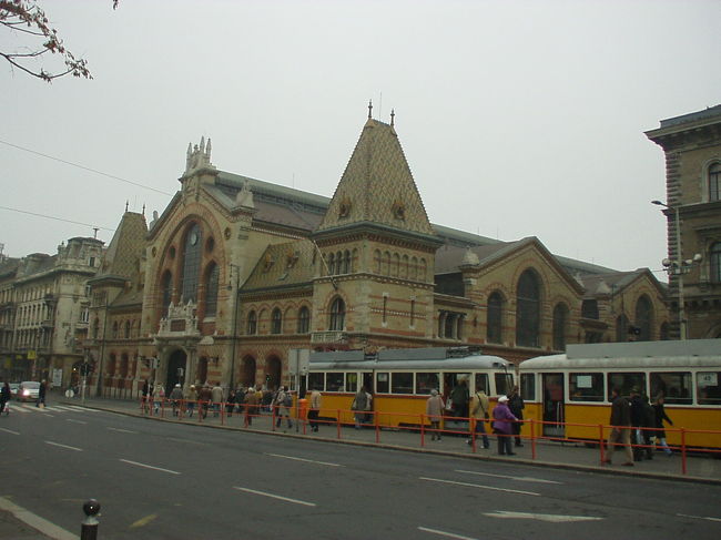中央市場でお買い物。<br />生鮮食品から香辛料まで様々なお店がありました。<br />チューブに入ったパプリカスープの素、ガーリックペーストなどお土産はここで調達。<br />ハンガリー伝統刺繍も買えます。