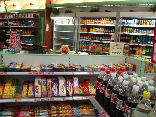 今夜の夕食はありません。<br />ホテルの近くにあるガソリンスタンド併設のコンビニ？のようなお店に行ってみました。<br />ミネラルウォーターは現地のものだと500mlのものが60円くらいで買えました。