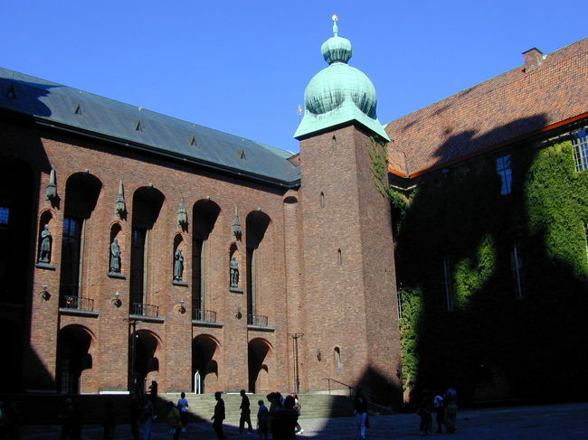 ストックホルム市庁舎前の広場です。