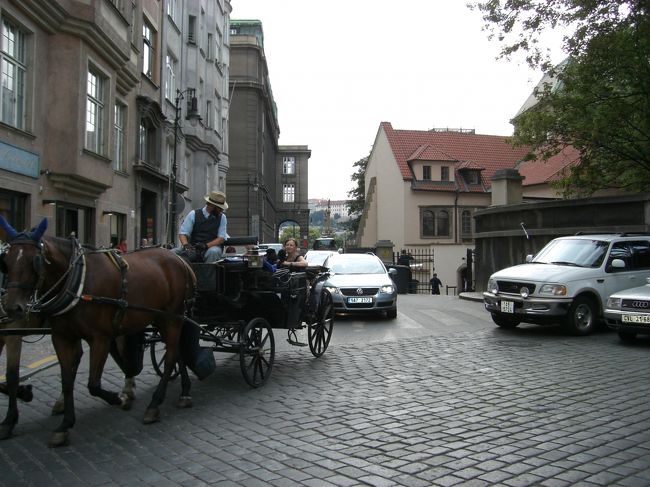 馬車渋滞中のピンカスシナゴーク前