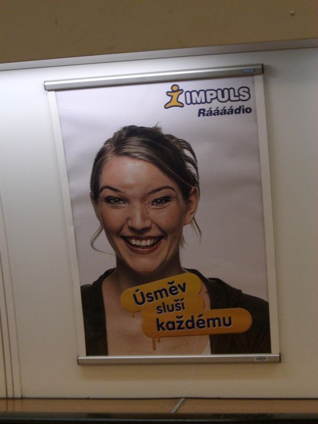 地下鉄にあった、気になる広告ポスターのシリーズ。<br /><br />顔に傷のあるお姉さん。<br />他に、<br />はげたおじさん。<br />歯の抜けたこども。<br /><br />結局なんの広告なのか分からず。