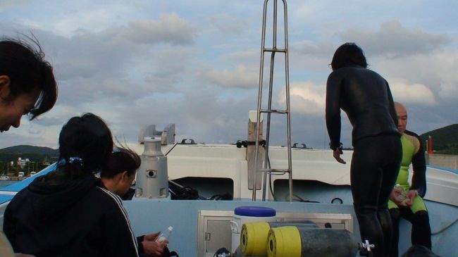 船上は寒い・・・！！