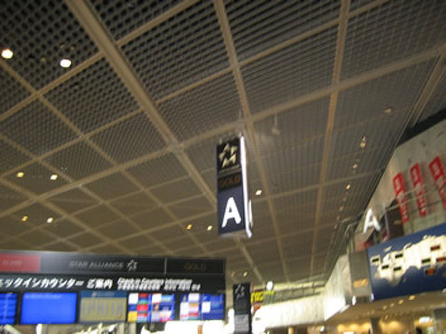 Aカウンターで、チェックイン。スターアライアンス・ゴールドメンバー専用カウンターです。今回手配したチケットは、ビジネスクラスだったのですが、ビジネスクラスのカウンターには人が並んでいたので、迷わずAカウンターに直行。待たずにチェックインできました。