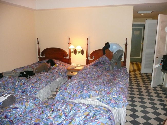 ベッドが４つなのでちょっとベッドだらけですが、狭くは感じなかったです。