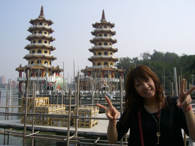 工事中の龍虎塔にて☆<br /><br />中に入れなくて残念；；