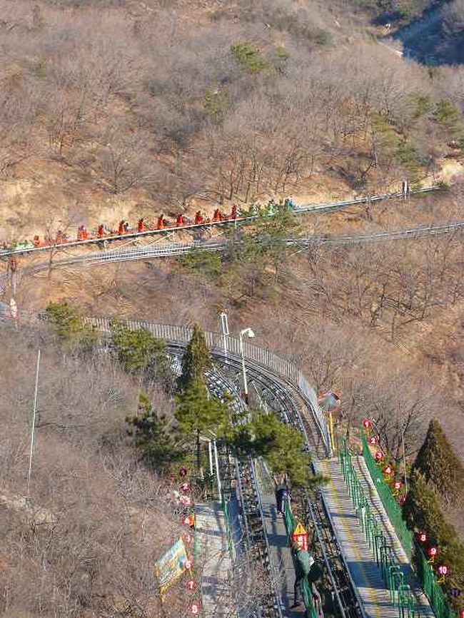 こんな感じで上から下まで一気に降りるらしいのですが、入場したところとは違うところへ降りるそうなので、あきらめました。往復するらしいですが、すぐ返ってこられるか不安だったので。
