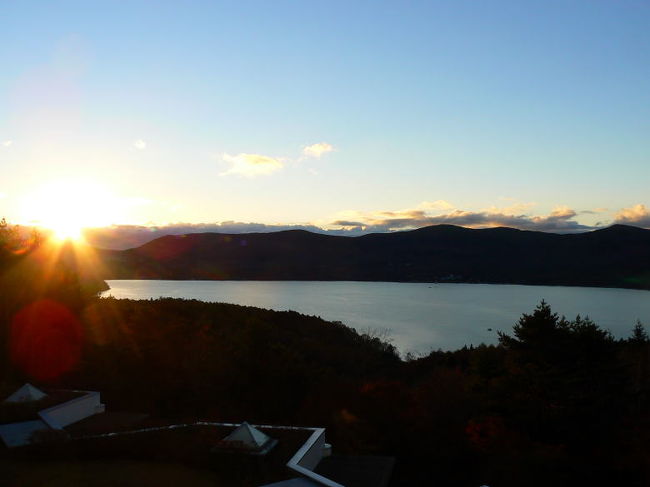 夜明けのバルコニーからの眺め?