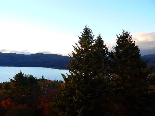 夜明けのバルコニーからの眺め?