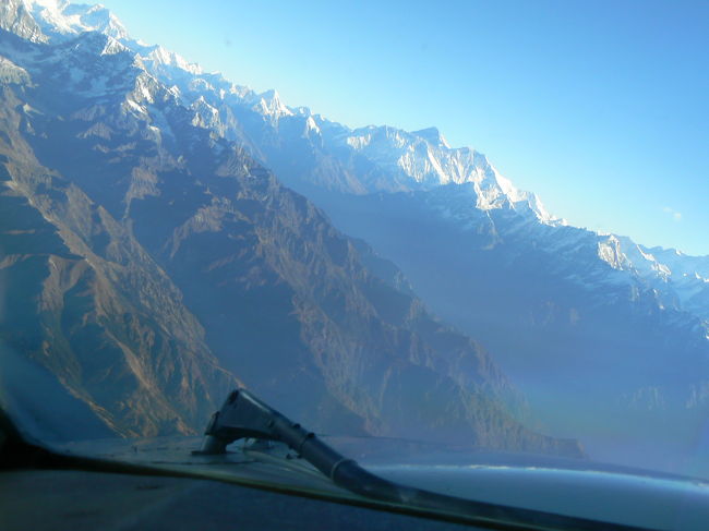 ヒマラヤの上空を旋回
