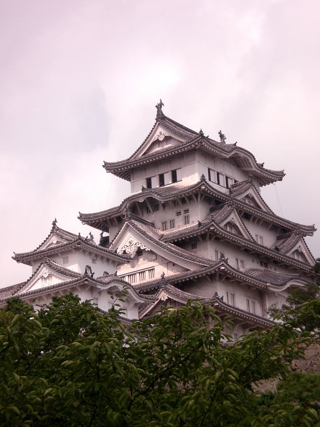 帰りの寄り道〈２〉姫路城。ご存じ「白鷺城」大きくて美しい。