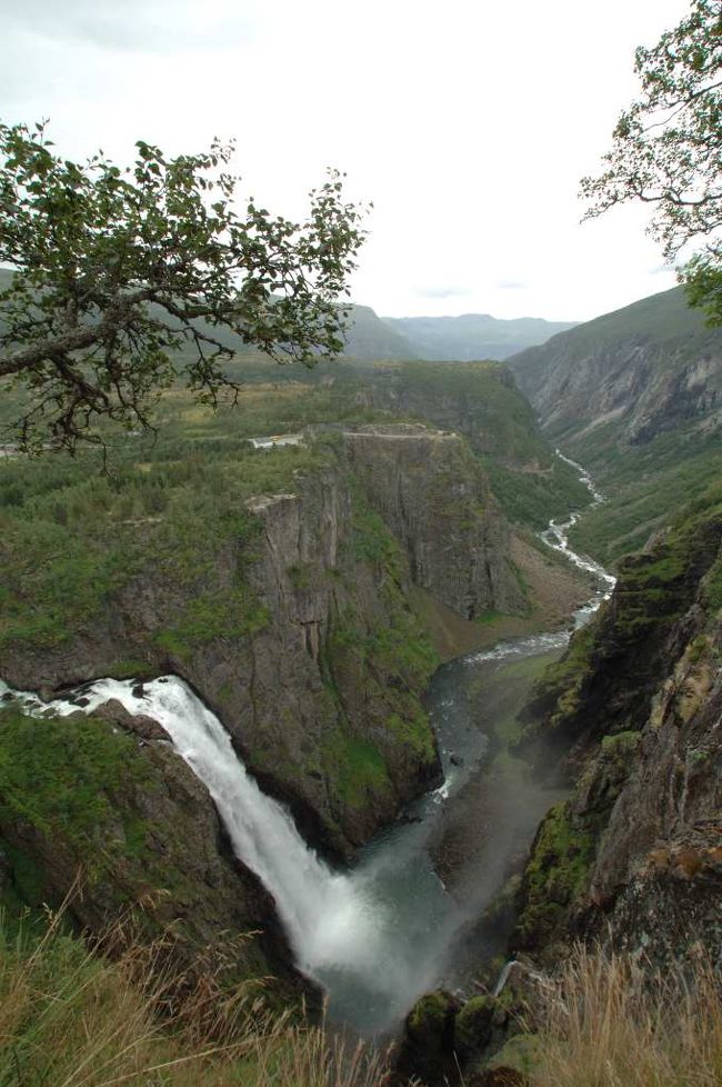 ヴェーリング滝は、これまで見てきた滝にくらべ、それほどすごいというわけではない。ただし、平地から突然崖下に流れ落ちる姿が見れるのはフィヨルドならではか。<br /><br />
