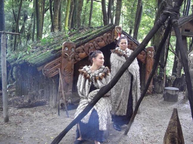 マオリ文化村にて