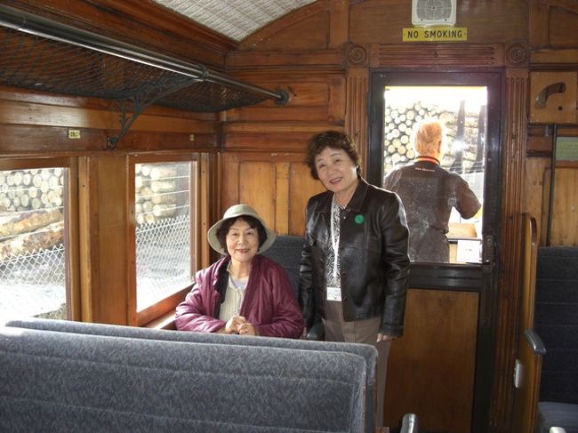 木製の内装でかわいい。